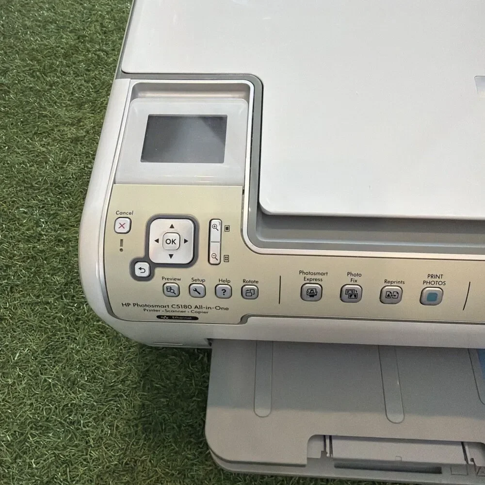 PARTS HP Photosmart C5180 All-In-One Inkjet Printer & Power Cord PARTS ONLY